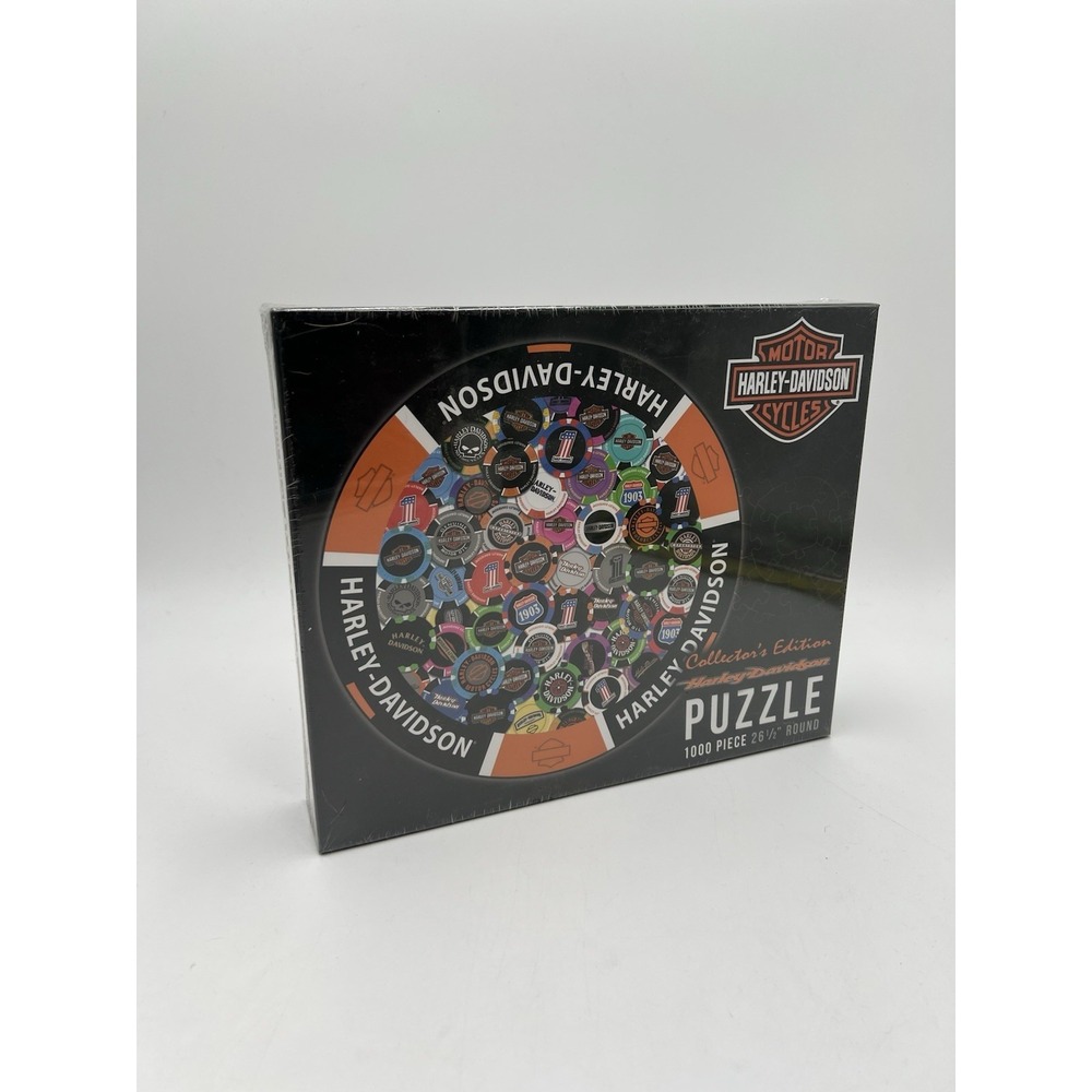 Harley Davidson Collector's Edition Puzzle 1000 Piece New 26.5" Round Shape